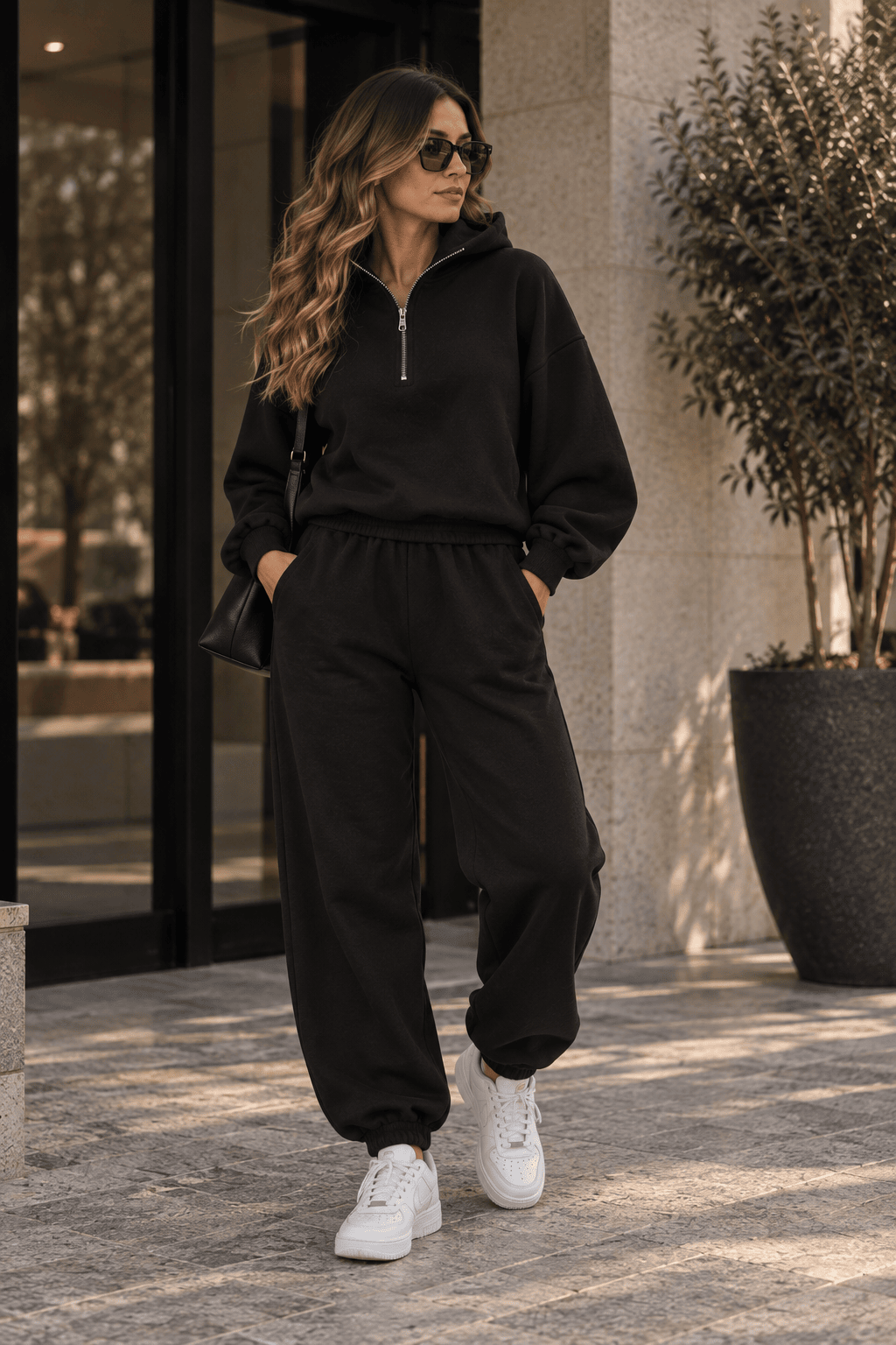 Compleu MASHERY Quarter Zip – Black 🖤