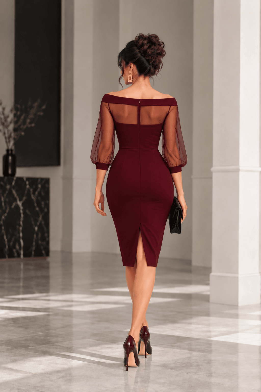 Rochia BODYCON - Bordo