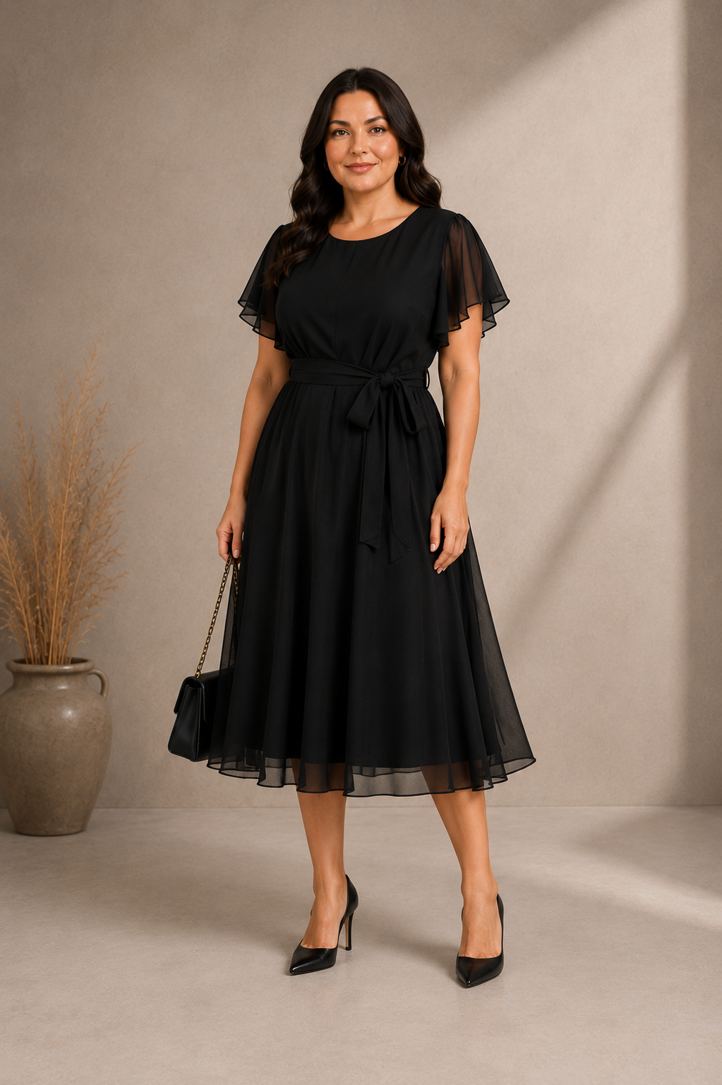 Rochie Serene Voal Negru