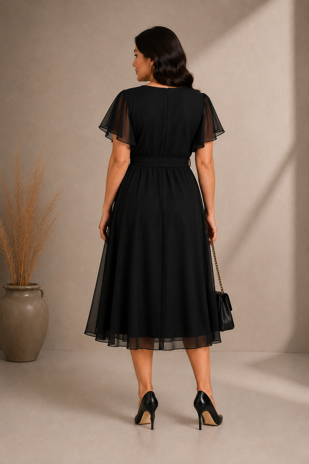 Rochie Serene Voal Negru