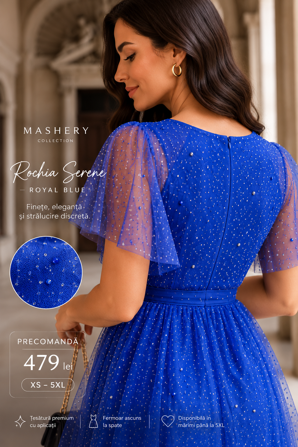 Rochie Serena Royal Blue